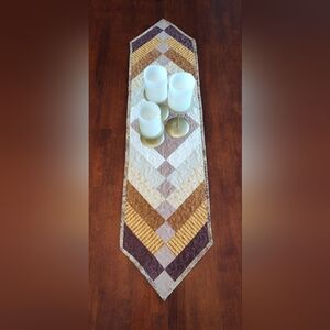 Harvest Horizon! NEW HANDMADE Quilted Table Runner -  12" X 46"